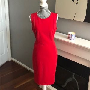 Red Calvin Klein dress